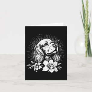 Carte Amateur de tatouage de style Spaniel Er Rétro Chie