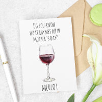 Amateur de vin Rouge Fête des mères Merlot