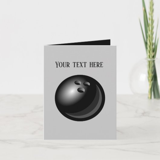 Carte Amateurs de bowling cool ajouter un message (Devant)