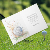 Carte Amateurs de golf Aquarelle Peinture Art Anniversai