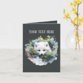 Carte Amateurs de loups mignons ajouter du texte (Fleur jaune)