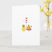 Carte Amateurs de pizza à l'ananas (Fleur jaune)