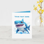 Carte Amateurs de requins cool ajouter du texte (Fleur jaune)