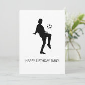 Carte amatrice de football fille heureux (Debout devant)