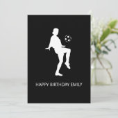 Carte amatrice de football fille heureux (Debout devant)