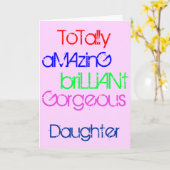 Carte Amazing Brillant Gorgeous Daughter Birthday (Fleur jaune)