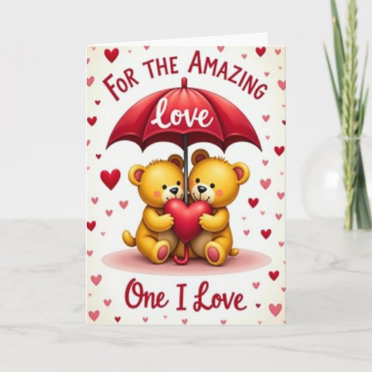 Carte Amazing Love Heart Bears Card (Devant)