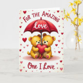 Carte Amazing Love Heart Bears Card (Fleur jaune)