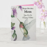 Carte Amazing Mother Happy Birthday Sweet Hummingbird<br><div class="desc">Celebrate the birthday of your amazing mama with an elegant hummingbird design on a charming greeting card. Created from my original watercolour painting, the lovely little bird and flower image will brighten the day for birdwatchers, gardeners and nature lovers. Your mother veut love the pastel colours of cream, pink and...</div>