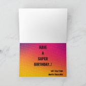Carte Amazing Superhero Birthday (Intérieur)