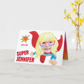 Carte Amazing Superhero Birthday (Fleur jaune)