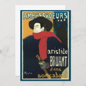 Carte Ambassadeurs, Artistide Bruant par Toulouse Lautre (Devant / Derrière)