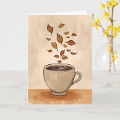 Carte Ambiance Automne Cosy (Fleur jaune)