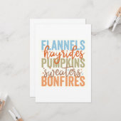 Carte Ambiance d'automne amusante (Devant/Arrière en situation)