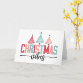 Carte Ambiance de Noël - Conception d'arbre festif (Fleur jaune)