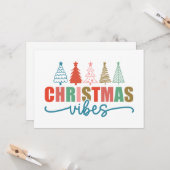 Carte Ambiance de Noël - Conception d'arbres de fêtes co (Devant/Arrière en situation)