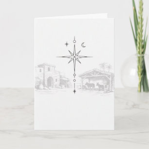 Carte Ambiance de Noël Nazaréen • Étoile sacrée minimali