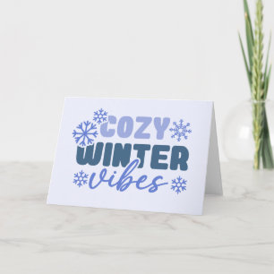 Carte Ambiance Hivernale Cosy - Typographie Flocon de Ne