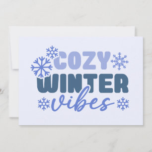 Carte Ambiance Hivernale Cosy - Typographie Flocon de Ne