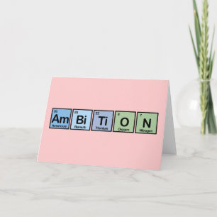 Carte Ambition faite d'éléments