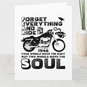 Carte Âme de motard, date de naissance personnalisée