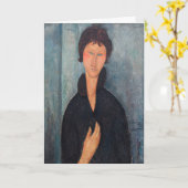 Carte Amedeo Modigliani - Femme aux yeux bleus (Fleur jaune)