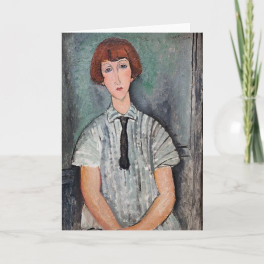 Carte Amedeo Modigliani - Jeune fille dans une blouse ra (Devant)