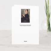 Carte Amedeo Modigliani - Portrait de Dedie Hayden (Dos)