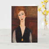Carte Amedeo Modigliani - Portrait d'une femme (Fleur jaune)