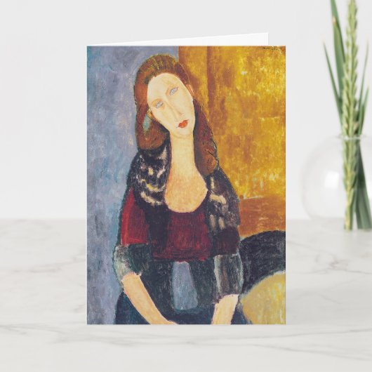 Carte Amedeo Modigliani - Portrait Jeanne Hebuterne #2 (Devant)