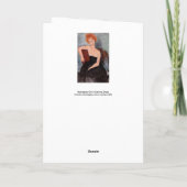 Carte Amedeo Modigliani - Robe de soirée pour filles rou (Dos)