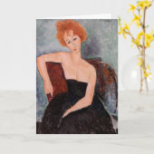 Carte Amedeo Modigliani - Robe de soirée pour filles rou (Fleur jaune)