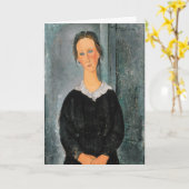 Carte Amedeo Modigliani - Serveuse (Fleur jaune)