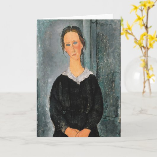 Carte Amedeo Modigliani - Serveuse (Fleur jaune)