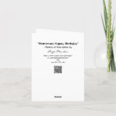 Carte Améliorer l'âge Anniversaire (Dos)