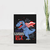 Carte Ameri Saurus Rex 4 juillet Indépendance des dinosa (Devant)