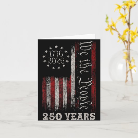 Carte America 250th Birthday Us Flag 250 Years We The Pe (Fleur jaune)