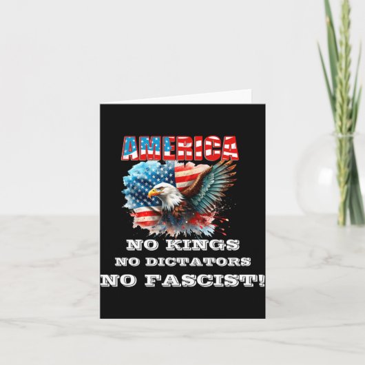 Carte America No Kings No Dictators No Fascist  (Devant)