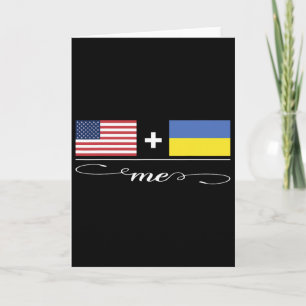 Carte Américain + Ukrainien = Moi Drapeaux États-Unis et