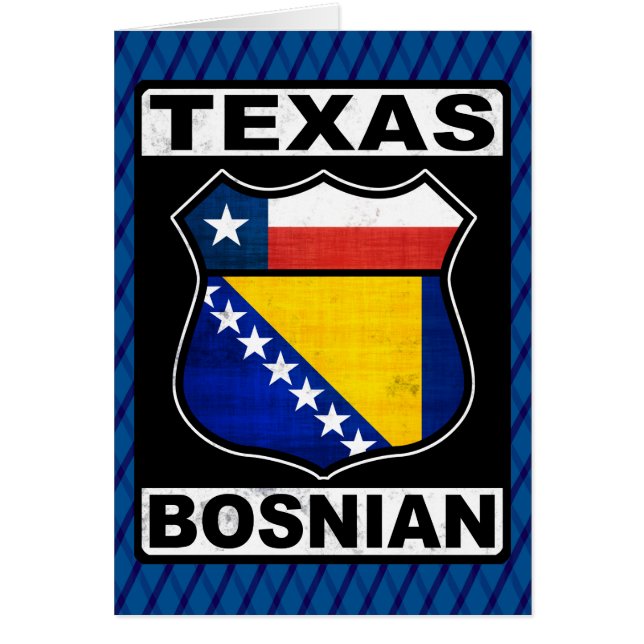 Carte américaine bosniaque du Texas (Devant)