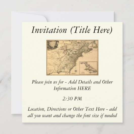 Carte américaine de colonies du cru 1777 par (Devant)