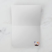 Carte American Bald Eagle and Flag - transparent sur gri (Intérieur)