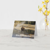 Carte American Bison Yellowstone Wildlife Photography (Fleur jaune)