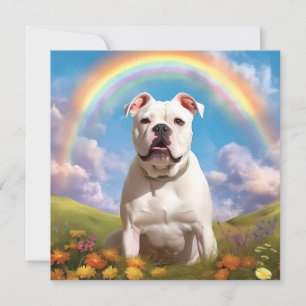 Carte American Bulldog Rainbow Bridge Nom personnalisé C