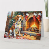 Carte American English Foxhound Christmas Lights  (Devant)