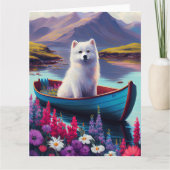 Carte American Eskimo Dog on Paddle : Une aventure Pitto (Devant)
