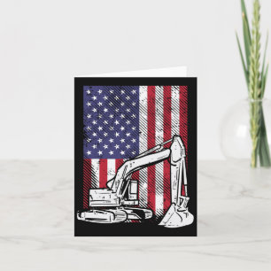 Carte American Excavator Quart Boys 4 juillet Toddler