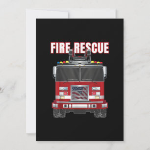 Carte American Fire Secourt Firefighter Département Cami