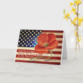 Carte American Flag avec une citation inspirante (Fleur jaune)