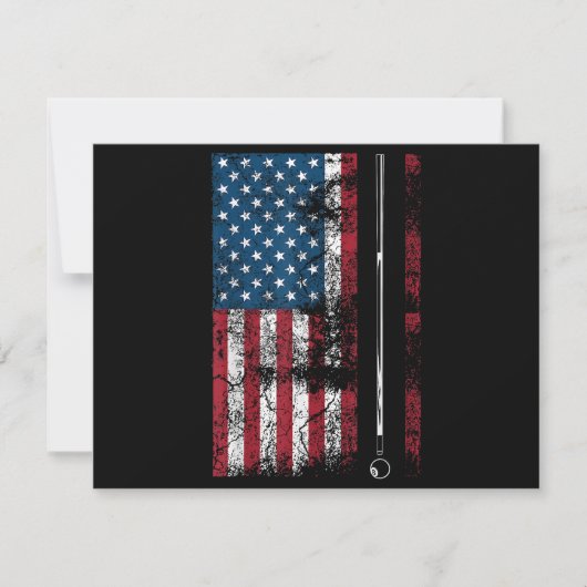 Carte American Flag Billiard Stick mignonne table jeu dr (Devant)